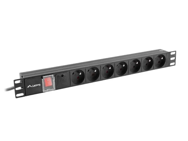 Lanberg PDU-07E-0200-BK Strāvas sadales bloks ar