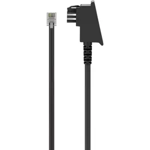 Telefona kabelis GOOBAY TAE‑F uz RJ11, universāla pinout, 3 m, melns