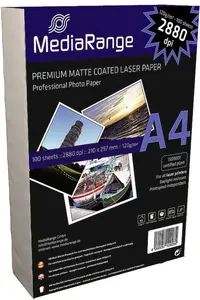 Photo Paper A4 MediaRange MRINK106 White Matte