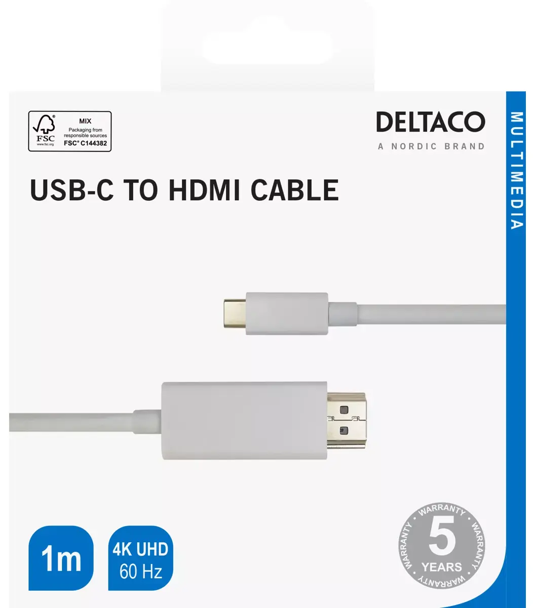 DELTACO USB-C to HDMI cable R00140020 Photo 3