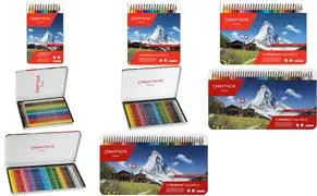 Caran d-Ache Prismalo Aquarelle Krāsu zīmuļi 80 gab. Sešstūra