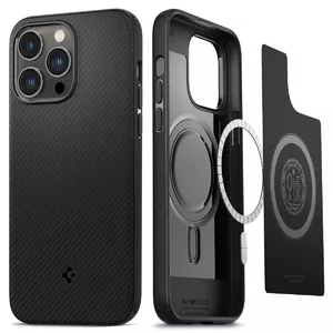 Mobilā tālruņa vāciņš Spigen ACS04844 Cover priekš iPhone 14 Pro Max, TPU, 6.7" ekrānam, melns ar rakstu