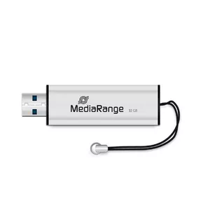 MediaRange MR916 USB флеш накопитель 32 GB USB тип-A 3.2 Gen 1 (3.1 Gen 1) Черный, Серебристый