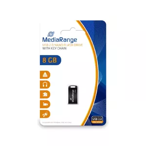 MediaRange MR920 USB zibatmiņa 8 GB USB Type-A 2.0 Melns