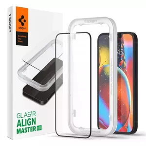 Закаленное стекло Spigen для iPhone 13 Pro Полное покрытие Черное
