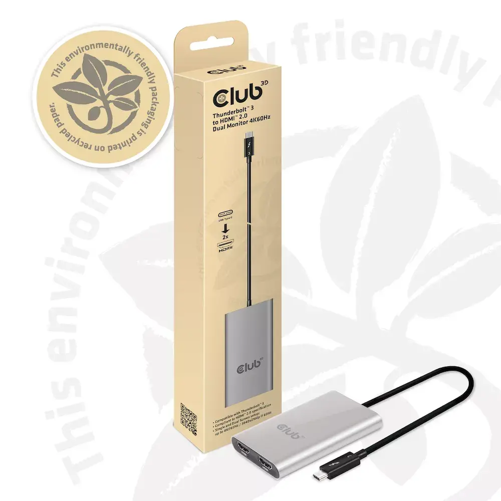 Адаптер CLUB3D Thunderbolt 3 на Dual HDMI 2.0 Photo 9