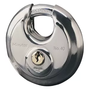 Diska atslēga MASTER LOCK 70mm Nerūsējošais tērauds Aizsargāta āķis
