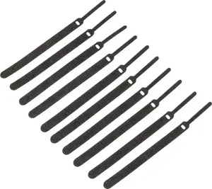 Cable tie set Kolink KL-VCT-150 — 10 pieces reusable hook-and-loop straps, black