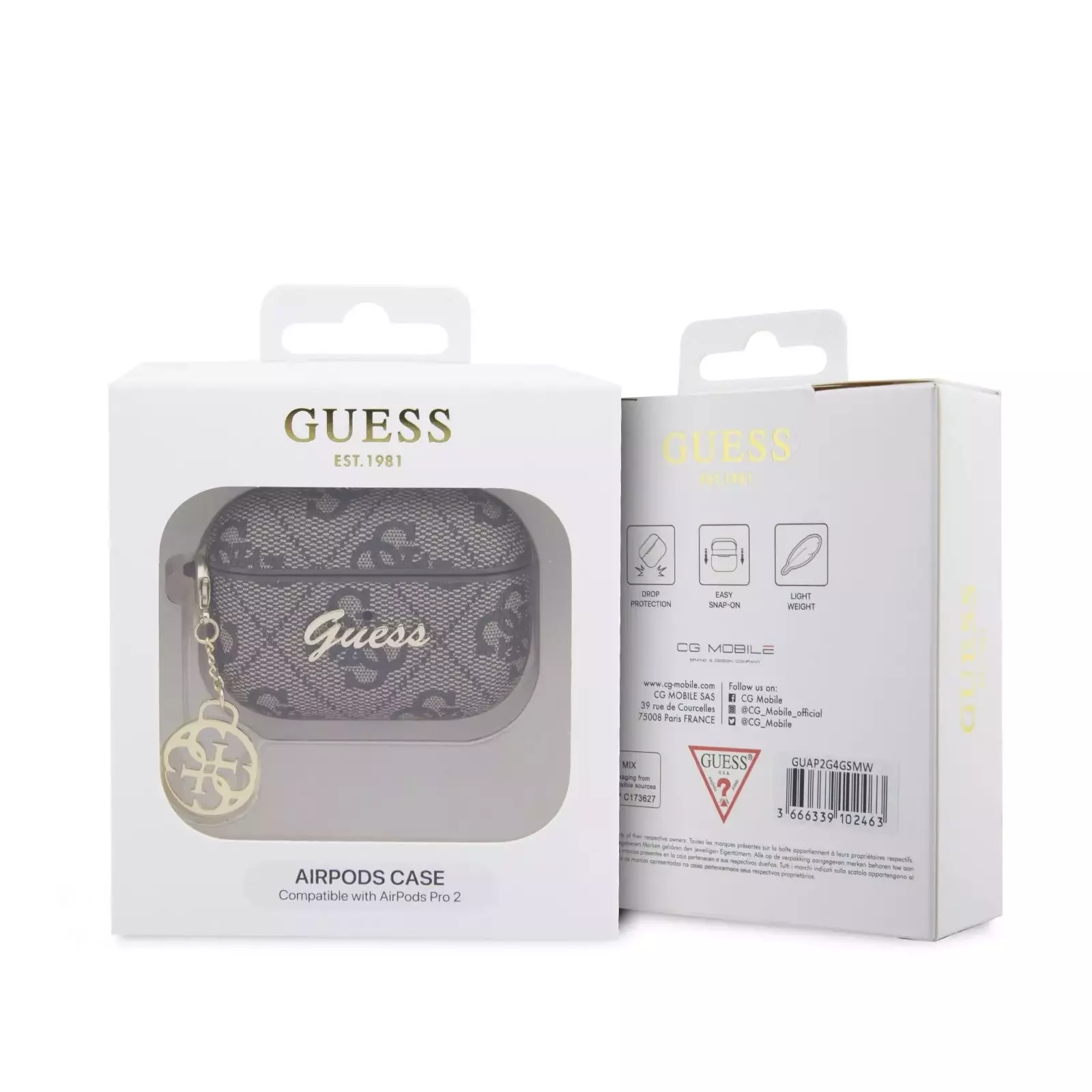 Guess 4G Script Heart PC/PU GUAP2G4GSMW, Headphone cases