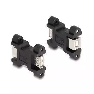 DeLOCK USB 2.0 Adapter Type-A female to Type-B female with screw connection