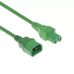 ACT Powercord C14 - C15 зеленый 2 м Кабель H05RN-F 250В 10А