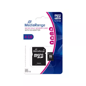 MediaRange MR956 zibatmiņa 4 GB MicroSDHC Klases 10