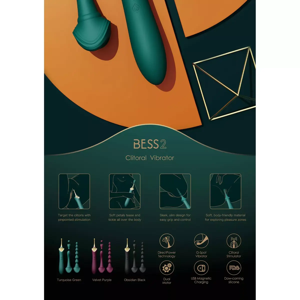 Клиторальный вибратор ZALO BESS 2 Photo 13