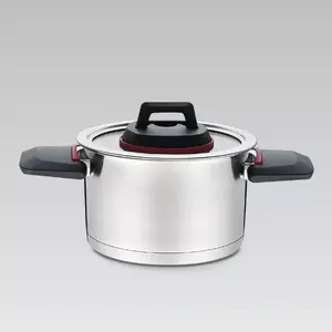 Cooking pot Maestro MR-3530-24 stainless steel 24 cm, 5.5 L, folding handles, glass lid
