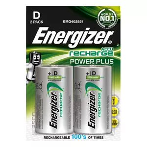 Rechargeable Battery Energizer ENRD2500P2 D NiMH 2500mAh
