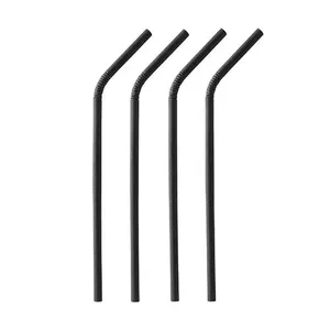 Disposable Drinking Straws Papstar 88366 Black Paper 220mm 100 pcs