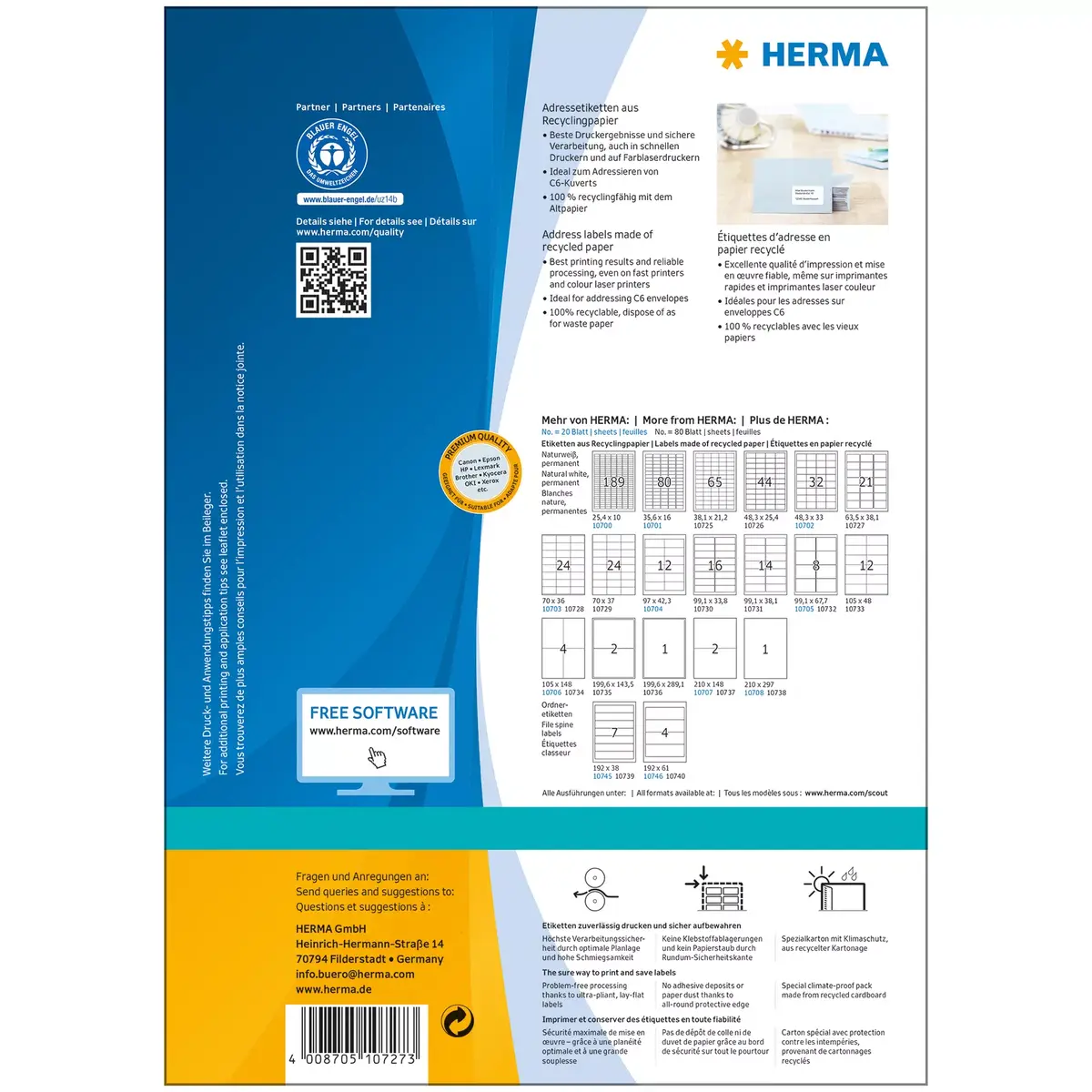 Pašlīmējoša printera etiķete HERMA 10727 Photo 2