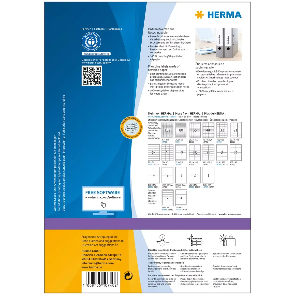 Самоклеящиеся этикетки HERMA 10740 Photo 2