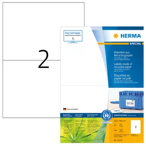Pašlīmējošās printera etiķetes HERMA 10737 Baltas 21x14.8 cm 160 etiķetes