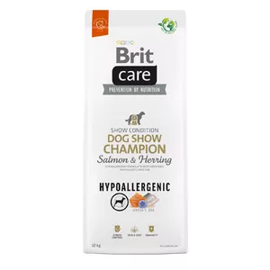 Сухой корм для собак Brit Care Hypoallergenic Dog Show Champion 12 кг — взрослым, лосось и сельдь, 26% белка, 16% жира