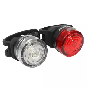 Набор фонарей для велосипеда Rock Machine S.Light 10 Black/Grey — передний и задний, компактный дизайн