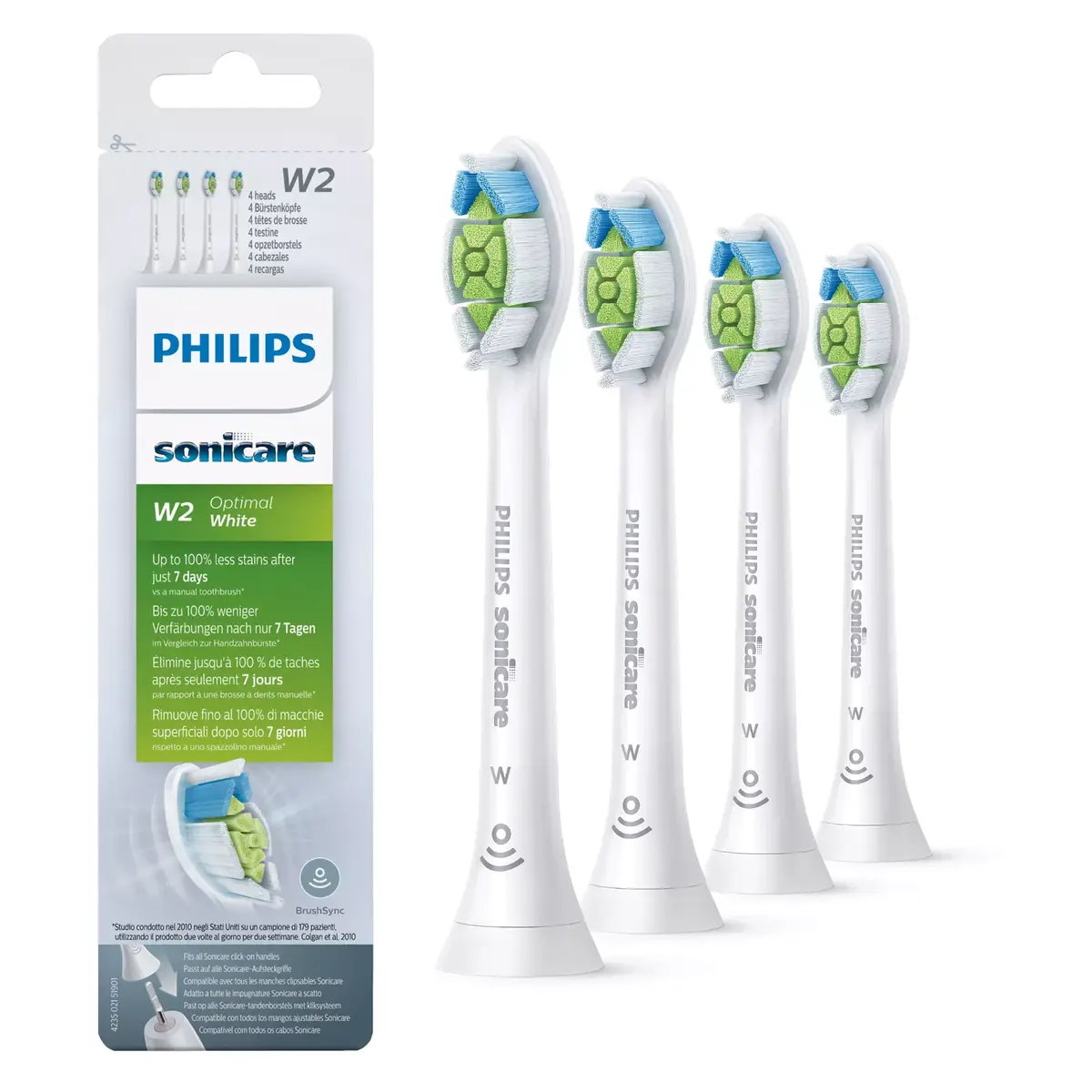 Sonic toothbrush heads Philips W Optimal White HX6064/10 Photo 2