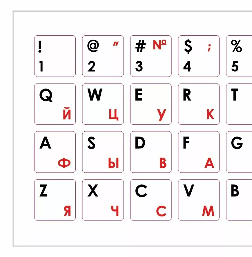 Keyboard stickers Mocco MC-KS-RUENG-RWF Photo 2