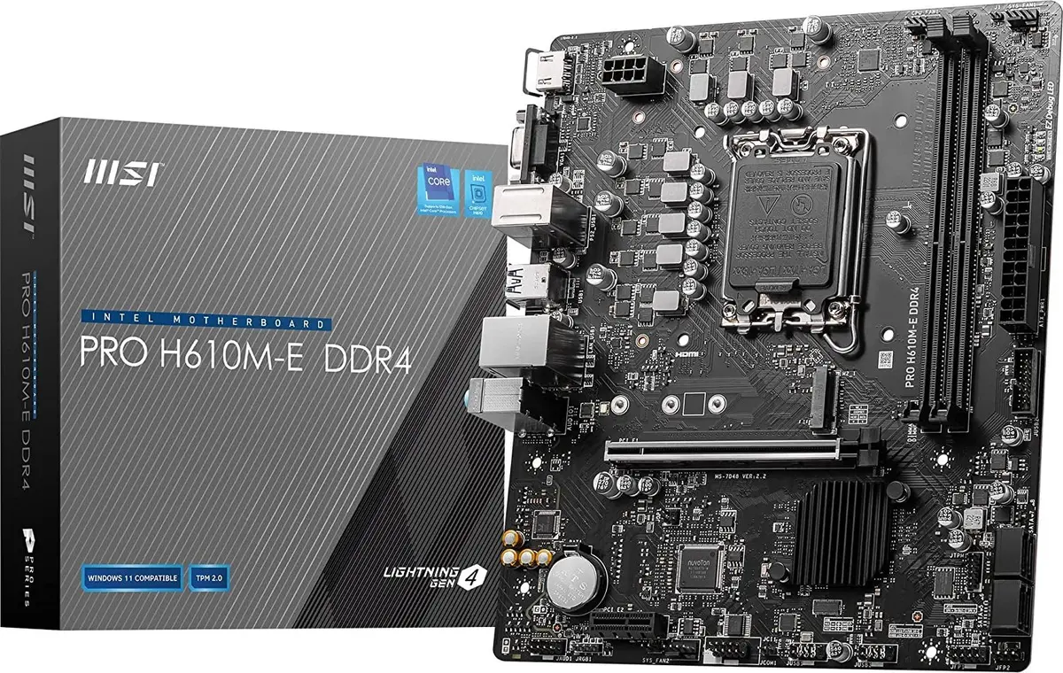 Mātesplate MSI PRO H610M-E DDR4 LGA