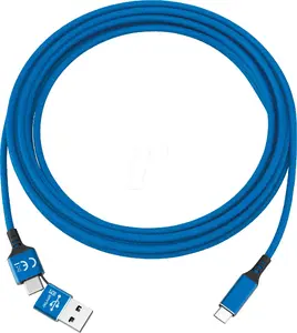 USB-C kabelis Smrter SMRTER_SPEEDY_C_NB, 100 cm, zils, datu pārsūtīšanai un uzlādei