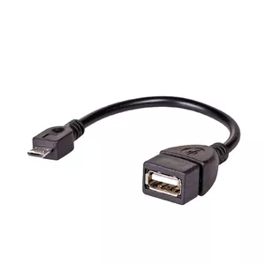 Кабель USB A — Micro‑USB B Akyga AK-AD-09, USB 2.0, 0.15 м, чёрный