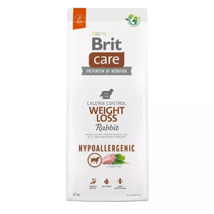 Сухой корм для собак Brit Care Hypoallergenic Weight Loss Кролик и Рис 12 кг, взрослым, для всех пород, белок 27%, жир 9%