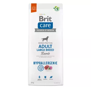 Сухой корм для собак Brit Care Hypoallergenic Adult Large Breed Lamb & Rice 12 кг, белок 26%, жир 14%