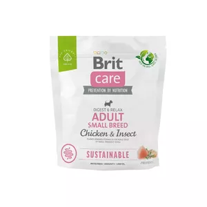 Сухой корм для собак Brit Care Adult Small Breed с курицей и насекомыми, 1 кг