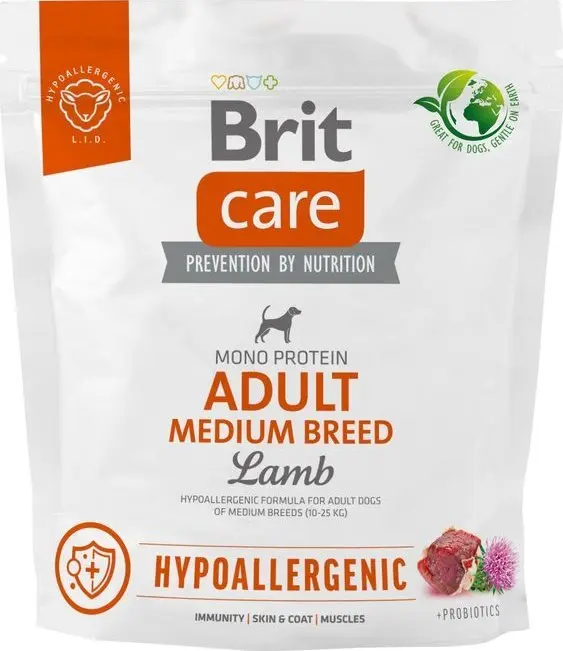 Dry dog food Brit Hypoallergenic Adult Medium Lamb 1 kg Photo 2