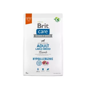 Сухой корм для собак Brit Care Hypoallergenic Adult Large Breed Lamb — 3 кг, ягнёнок, без глютена, белок 26%, жир 14%