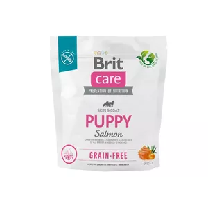 Сухой корм для щенков Brit Puppy Salmon 1 кг — беззерновая формула, 30% белка, 18% жира