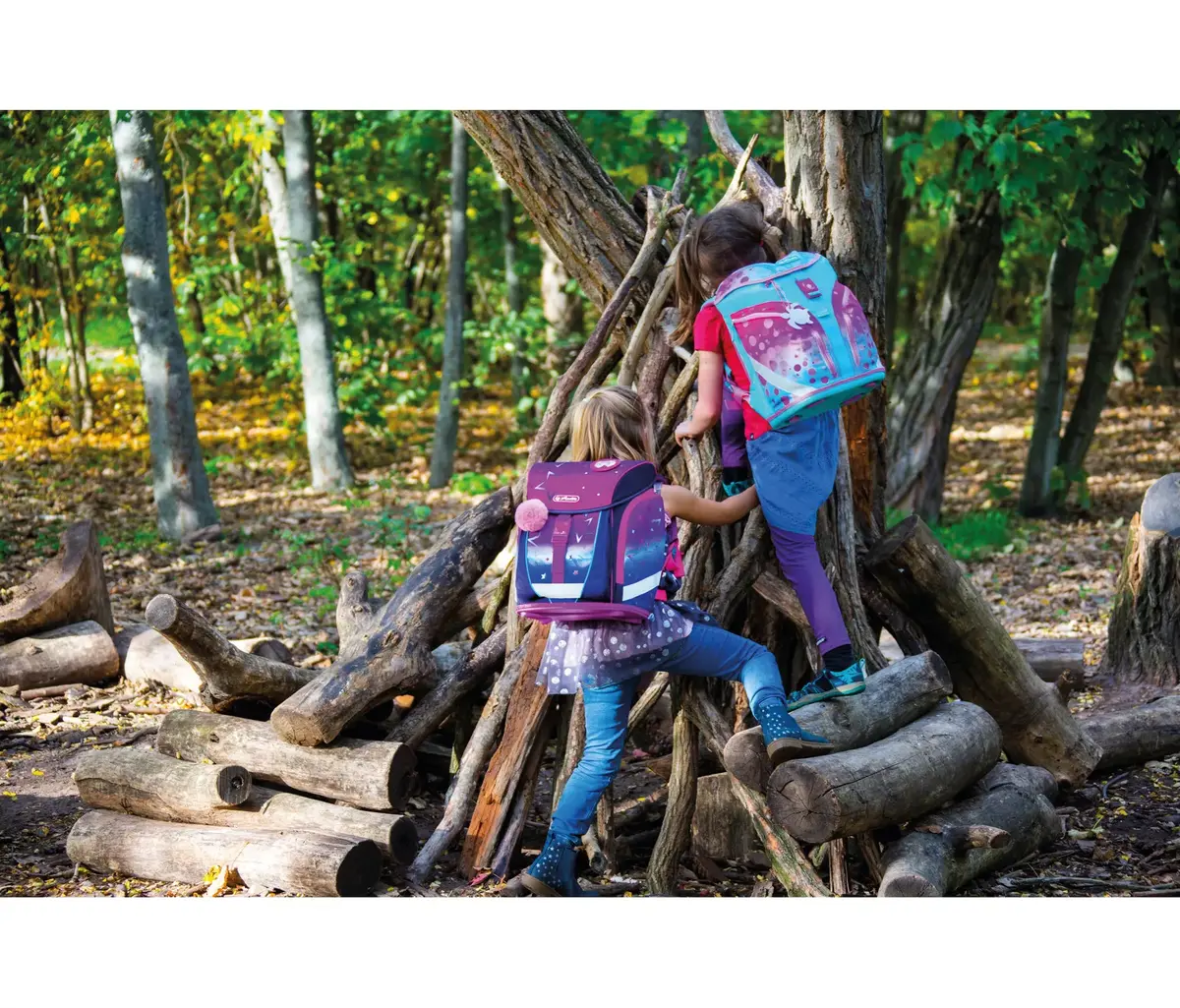 School bag set Herlitz SoftLight Plus GreenLine Pink Bubbles Photo 7