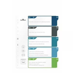 Blank tab index Durable 679327 Polypropylene Multicolour 30.5x24.5 cm
