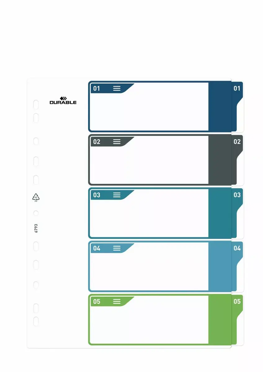 Blank tab index Durable 679327 Photo 4