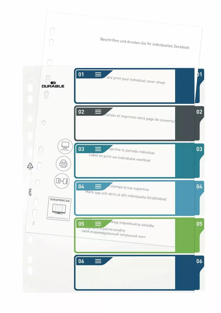 Blank tab index Durable 679427 Photo 3