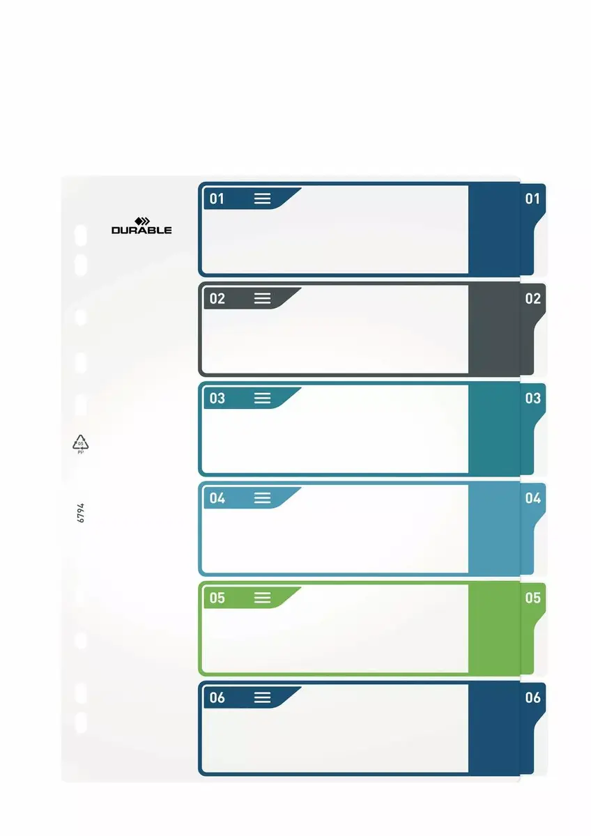 Blank tab index Durable 679427 Photo 4