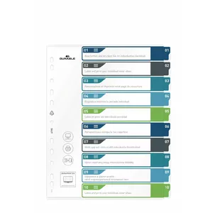 Blank tab index Durable 679527 Multicolour Polypropylene PP