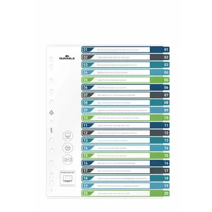 Durable 679727 tab index Blank tab index Polypropylene (PP) Multicolour