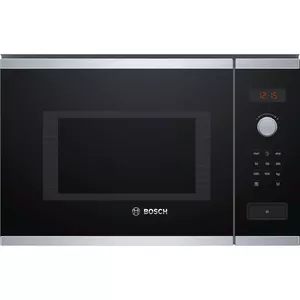Встраиваемая комбинированная микроволновая печь Bosch Serie 4 BFL553MS0 — 25 л, 900 Вт, нержавеющая сталь/чёрная