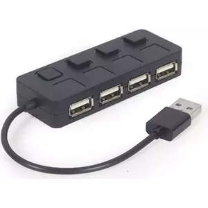 GEMBIRD USB 2.0 4 portu koncentrators ar slēdžiem