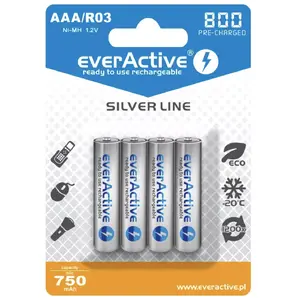 Rechargeable battery everActive EVHRL03-800 AAA NiMH 1.2 V, cylindrical, pack of 4