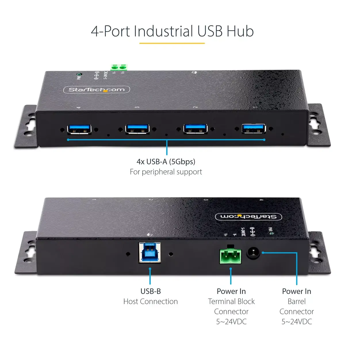 4-Port Industrial USB 3.0 Hub StarTech.com 5Gbps Photo 9