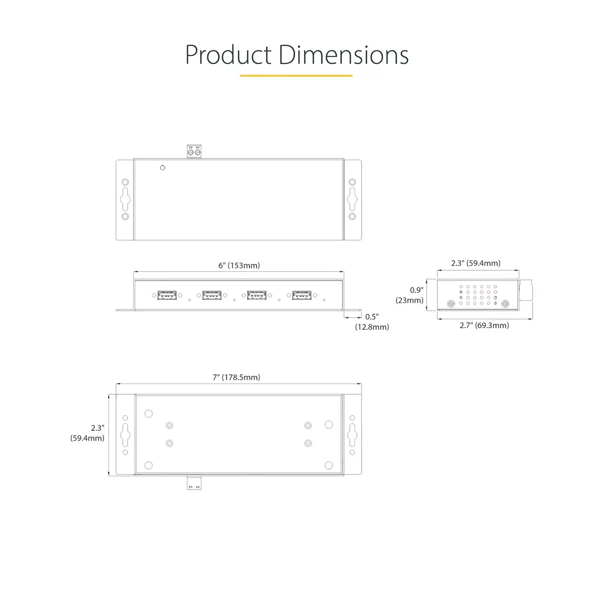 4-Port Industrial USB 3.0 Hub StarTech.com 5Gbps Photo 10