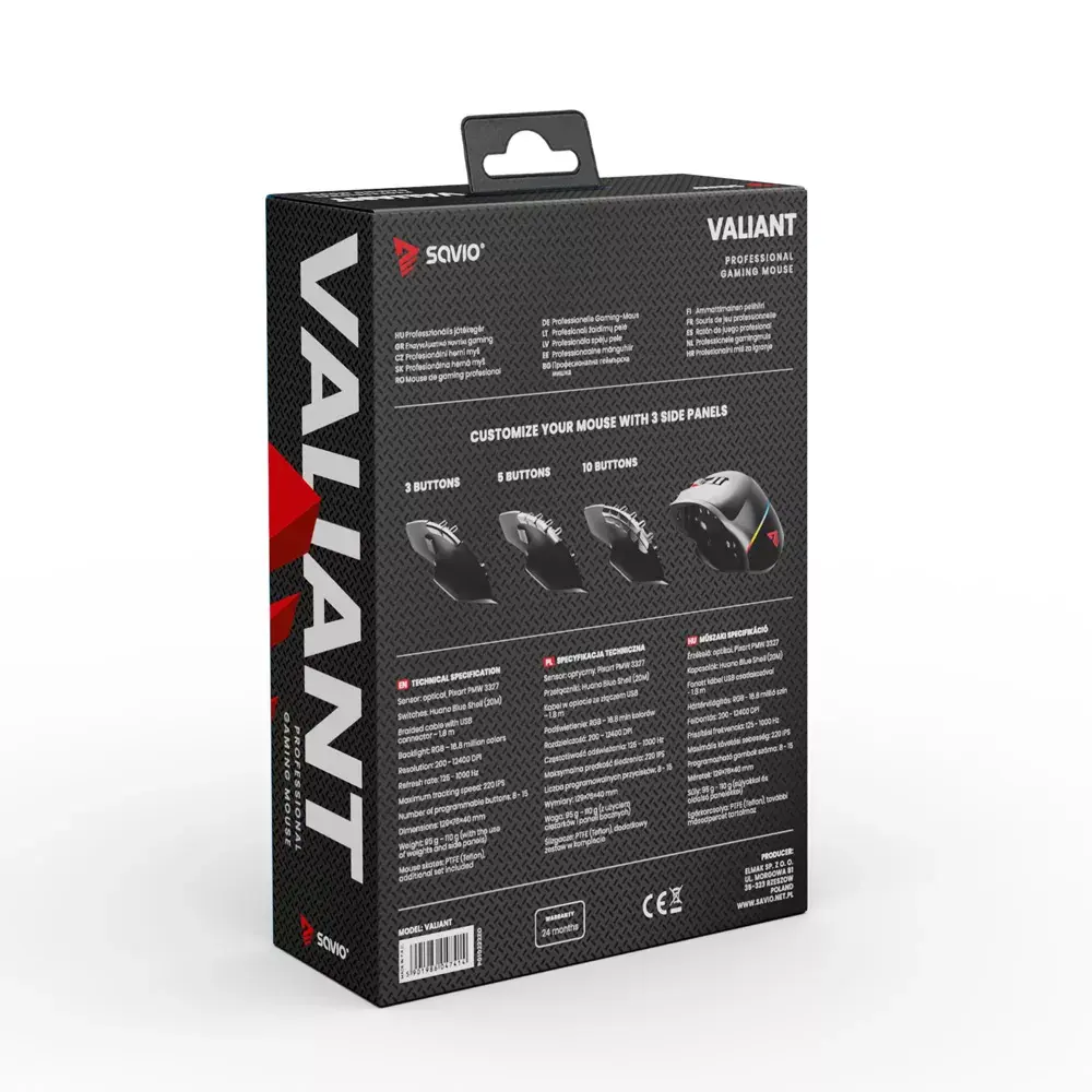 Игровая мышь Savio Valiant RGB Photo 10