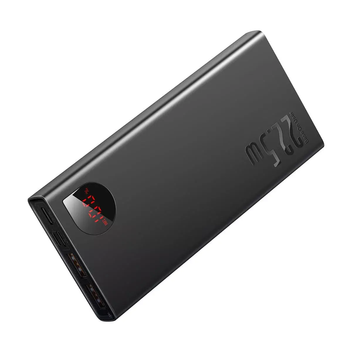 Baseus power bank Adaman Metal, Lithium-ion 10000mAh, 2xUSB, USB-C, Lightning, MicroUSB 22.5W (Black) Photo 6